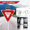 28" Solar Powered LED Flashing Yield Sign with 18.8V Solar Panel & Mounting Accessories - High Visibility Traffic Sign for Crosswalks and Safety Zones view 4