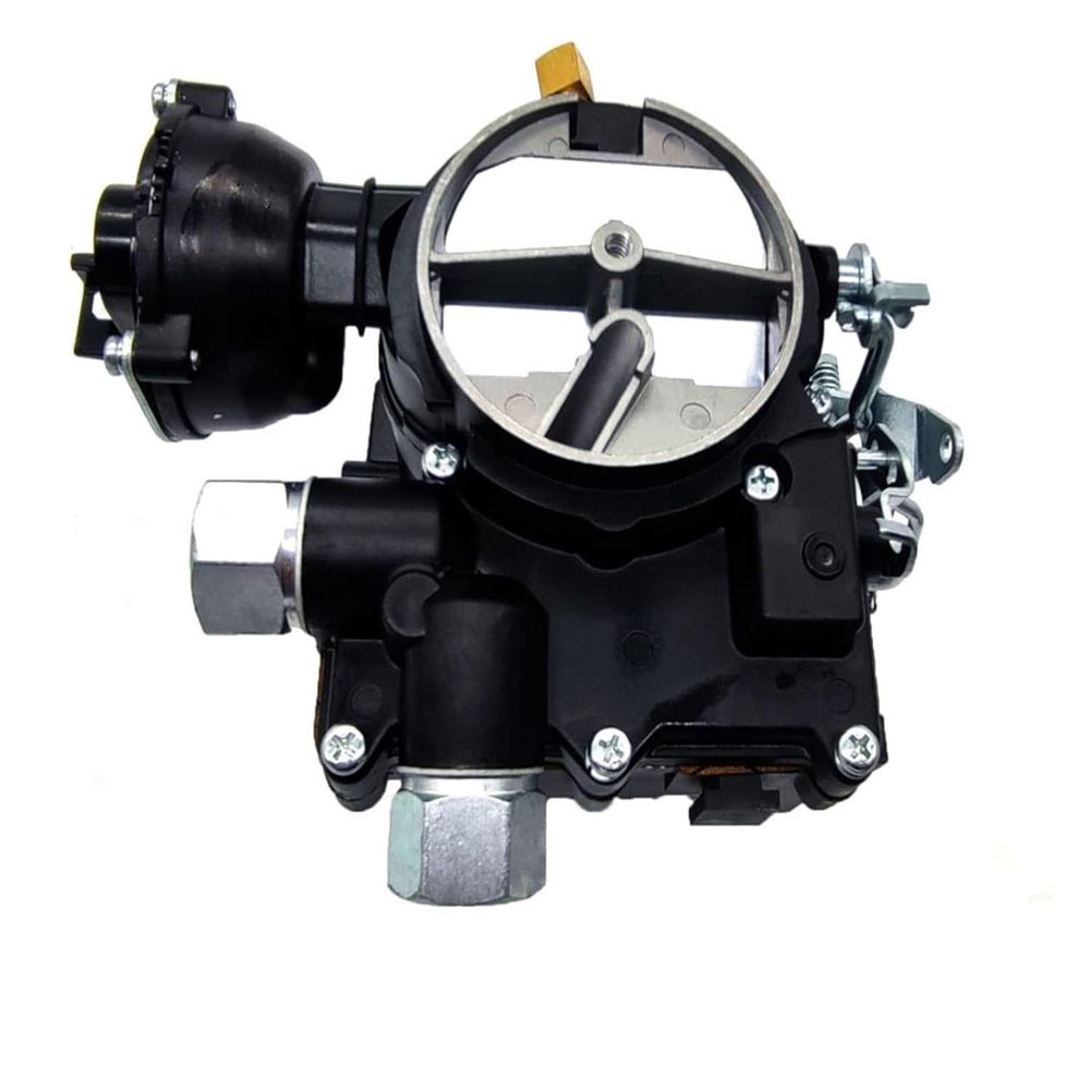 3310-807764A1 Marine Carburetor Replace for Stock 2 Barrel V6 4.3L Mercarb Boats with Electric Choke(Black/Silver)(Black Style)