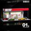 1/64 Gas Station Playset Miniature Diorama Scene for Adults Automotive Culture Display (Cars & Figures Not Included) (29.7 x 20 x 13.5cm) view 3