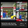1/64 Gas Station Playset Miniature Diorama Scene for Adults Automotive Culture Display (Cars & Figures Not Included) (29.7 x 20 x 13.5cm) view 4
