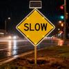 2025 Solar Traffic Sign - 24" Aluminum Blinking Road Sign with Auto On/Off, High-Capacity Solar Power, Rust-Proof Frame for 24/7 Safety & Accident Prevention view 1
