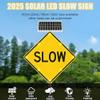 2025 Solar Traffic Sign - 24" Aluminum Blinking Road Sign with Auto On/Off, High-Capacity Solar Power, Rust-Proof Frame for 24/7 Safety & Accident Prevention view 2