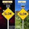 2025 Solar Traffic Sign - 24" Aluminum Blinking Road Sign with Auto On/Off, High-Capacity Solar Power, Rust-Proof Frame for 24/7 Safety & Accident Prevention view 3