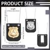 UNICRAFTALE 2Pcs 2 Colors America Police Badge Platinum & Gold Detective Badge with 38.2 Inch Chain & Belt Clip Halloween Costume Badges Role Play Badges for Themed Parties Cosplay 3.82x2.8 Inches view 3
