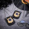 UNICRAFTALE 2Pcs America Police Badge Golden Detective Badge with Platinum Chain & Belt Clip Halloween Costume Badges Role Play Badges Police Accessories for Themed Parties Cosplay 3.82x2.8 Inches view 2