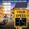 24"x35" Solar Powered Speed Limit Sign, Aluminum Radar Feedback Display with Flashing Snowflake Lights, Ideal for Speed-Limited Roads, Yellow, 60x90cm view 2