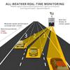 24"x35" Solar Powered Speed Limit Sign, Aluminum Radar Feedback Display with Flashing Snowflake Lights, Ideal for Speed-Limited Roads, Yellow, 60x90cm view 3