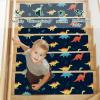 15 Packs Cartoon Animals-1289 Non-Slip Stair Treads for Wooden Steps Indoor, 30''X8'' Indoor Runner Resistant Stair Mat Staircase Steps Rugs for Children,Elders,Dogs view 3