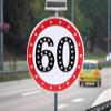 24" Solar-Powered LED Speed Limit Sign - Flashing Traffic Sign for 20/30/40/50/60/80 MPH - Durable Road Safety Indicator for Highways and Streets view 1