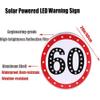 24" Solar-Powered LED Speed Limit Sign - Flashing Traffic Sign for 20/30/40/50/60/80 MPH - Durable Road Safety Indicator for Highways and Streets view 2