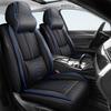 QUFEI Car Seat Covers for i5,for BMW i5 2026,Leather Front Seat Covers,Airbag-Compatible Car Seat Protectors,Waterproof Seat Cover for Cars(Black+Blue,2PCS/with Pillows) view 1