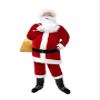 11Pcs Men Red Deluxe Christmas Mr Claus Costume,Professional Christmas Santa Claus Velvet Suit with Beard,Gloves (4X-Large) view 1