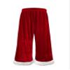11Pcs Men Red Deluxe Christmas Mr Claus Costume,Professional Christmas Santa Claus Velvet Suit with Beard,Gloves (4X-Large) view 3