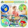 Kids Road Rug for Playroom, 5x7 Car Rug Playmat, Racing Route view 2
