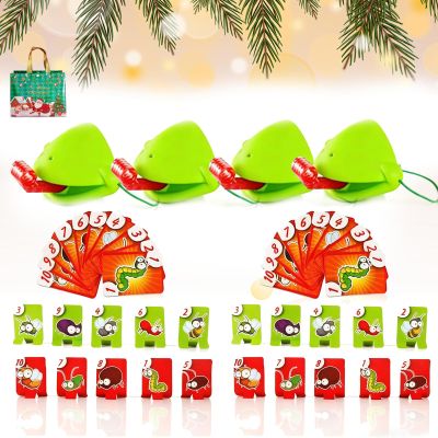 Frog Tongue Game-Tongue Shooting Game, Frog Mask with Blow Tongue, Multiplayer Party Game with Blow Tongue Mask and Blowing Air, Frog Tongue Games for Kids