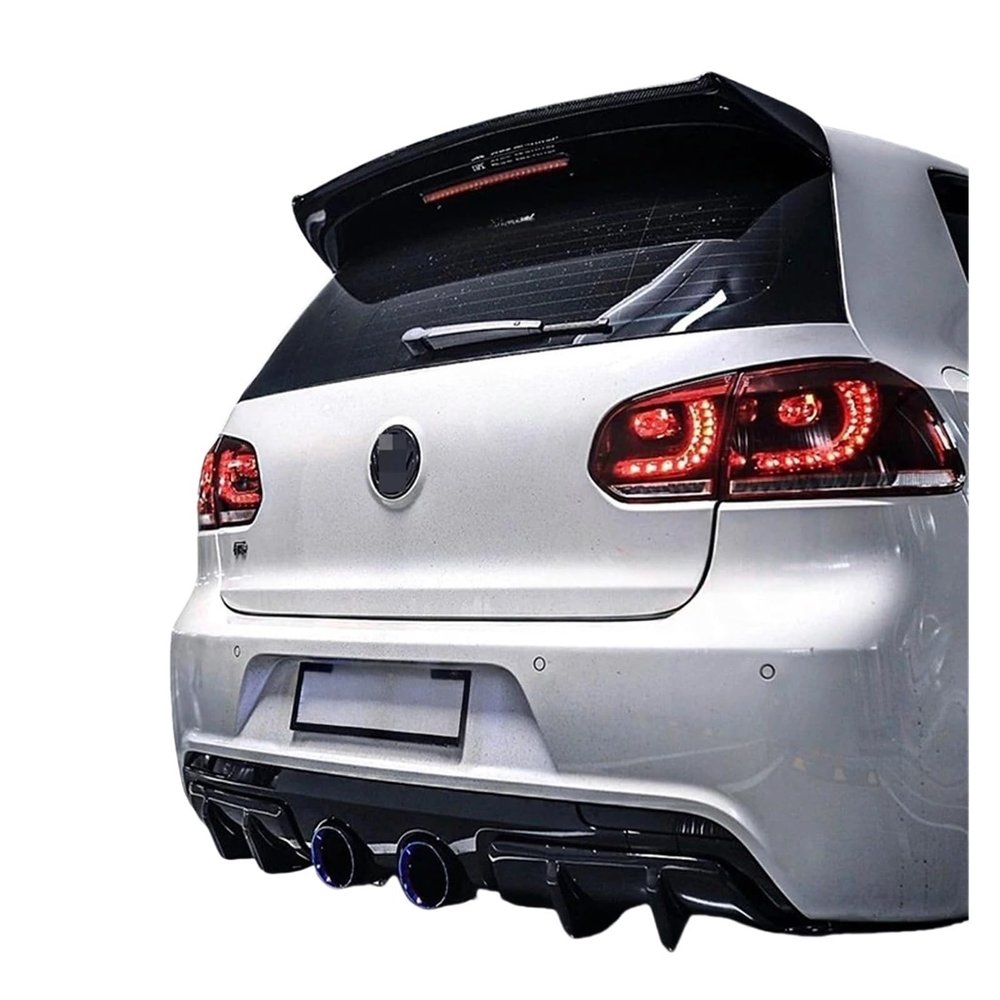 Auto Part Rear Roof Spoiler Lip Wing Compatible for Volkswagen VW Golf 6 MK6 VI GTI R20 2010-2013 ABS Plastic(Glossy Black)
