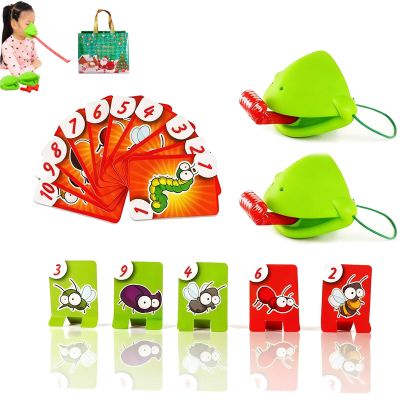 Frog Tongue Game-Tongue Shooting Game, Frog Mask with Blow Tongue, Multiplayer Party Game with Blow Tongue Mask and Blowing Air, Frog Tongue Games for Kids