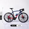 1:8 Scale Alloy Mini Mountain Bike Toy Die-Cast Bike Cake Topper Desktop Decoration Crafts for Cycling Lovers Bicycle Racers Athletes Children Boys and Girls (red and Blue) view 2