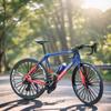 1:8 Scale Alloy Mini Mountain Bike Toy Die-Cast Bike Cake Topper Desktop Decoration Crafts for Cycling Lovers Bicycle Racers Athletes Children Boys and Girls (red and Blue) view 4