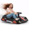 36V Go Cart for Kids Ages 6-12, 360 Electric Off Road Go Kart with Brushless Motor, Max Speed up to 13 MPH, LED Lights, Music Player, 132l LBS Max Load Capacity (Black) view 1