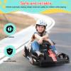 36V Go Cart for Kids Ages 6-12, 360 Electric Off Road Go Kart with Brushless Motor, Max Speed up to 13 MPH, LED Lights, Music Player, 132l LBS Max Load Capacity (Black) view 3
