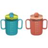 10 Oz Sippy Cups for Kids, 2 Pack with Duckbill Spout & Handles, Ideal for Milk & Water, Sky Blue and Coral view 1