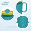 10 Oz Sippy Cups for Kids, 2 Pack with Duckbill Spout & Handles, Ideal for Milk & Water, Sky Blue and Coral view 2