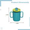 10 Oz Sippy Cups for Kids, 2 Pack with Duckbill Spout & Handles, Ideal for Milk & Water, Sky Blue and Coral view 4