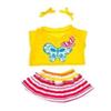 Butterfly Outfit Plush Clothes with Yellow Bows Fits 14-18 Inch Stuffed Animals - Teddy Bear Doll Costume Dress Up Wings Set Soft Fabric Pretend Play Accessory Gift for Kids view 1