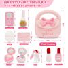 MaoGoLan 10pcs Toddler Purse Play Set Pretend Play Toys for Little Girls, My First Purse Bag with Soft Sensory Plush Makeup Kit, Wallet, Keys, Mirror, Phone, Toddler Toy Gift for Girls view 2
