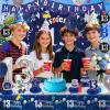13th Birthday Decorations for Boys Girls, Blue Silver 13 Year Old Boy Bday Decor, Number 13 Balloon Happy 13th Birthday Banner Backdrop Honeycomb Centerpieces for Official Teenager Party Supplies view 2