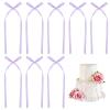 20 PCS Purple Cake Bows for Decorating, Purple Bows for Cake Decorating, Ribbons Cake Bows Topper Decorations for Birthday Wedding Party Wedding Anniversary Party Supplies view 1