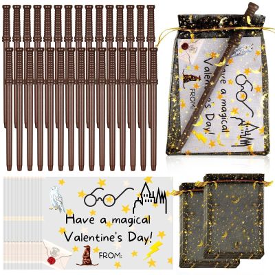 30 Set Valentines Day Wizard Party Favors, Wand Pencils and Wizard Glasses Gift Set, Wizard Goodie Bag Fillers, Exchange Gifts, Party Favor Supplies Filler Goodie Bag Stuffers Birthday Party Supplies