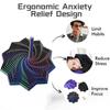 3D Printed Expanded Sensory Fidget Star, Sensory Hexagon Anxiety Relief Spinner for Adults, Office Desk Focus Regulator with Ergonomic Handles, Stress Reduction Gift for Professionals view 4