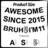 11th Birthday Decorations Banner Boy - 3 Pcs Pre-Strung Glitter Awesome Since 2015 Bruh I'M 11 Garland Decor For Teen Cheers To 11 Years Old Party Supplies view 2