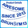 13th Birthday Decorations Banner Boy - 3 Pcs Blue Pre-Strung Glitter Awesome Since 2013 Bruh I'M 13 Garland Decor For Teenagers Girls Cheers To 13 Years Old Party Supplies view 3