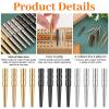 12 Pcs Metal Cribbage Pegs, Fit 1/8 Holes Cribbage Board Pegs for Many Chessboards, 3 Colors Peg Templates for Traditional Board view 3