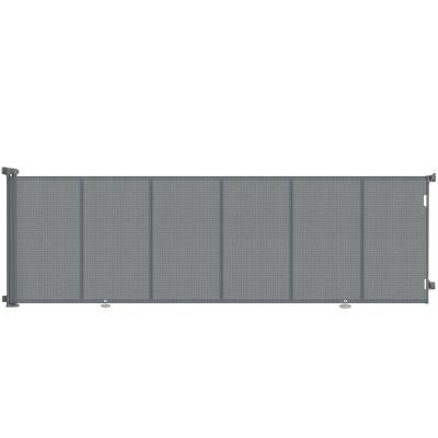 120 Inch Retractable Baby Gates Extra Wide, 42 Inch Extra Tall Retractable Gate for Indoor/Outdoor, 10 Foot Reinforced Retractable Dog Gate with Reinforcement Rod for Doorways, Stairs, Garage