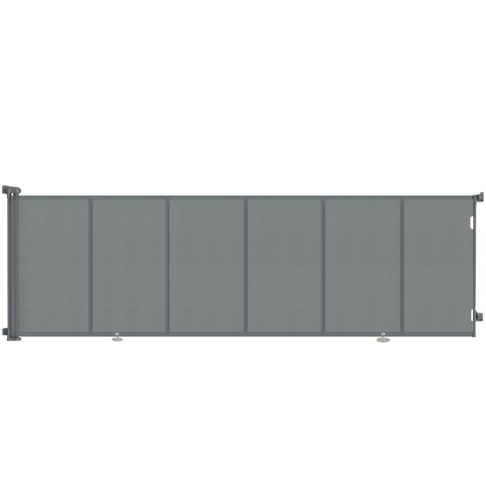 120 Inch Retractable Baby Gates Extra Wide, 42 Inch Extra Tall Retractable Gate for Indoor/Outdoor, 10 Foot Reinforced Retractable Dog Gate with Reinforcement Rod for Doorways, Stairs, Garage