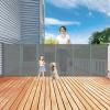 120 Inch Retractable Baby Gates Extra Wide, 42 Inch Extra Tall Retractable Gate for Indoor/Outdoor, 10 Foot Reinforced Retractable Dog Gate with Reinforcement Rod for Doorways, Stairs, Garage view 2