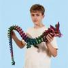 473D Printed Dragon Large 3D Dragon--Bigger Fidget Toy Gift for Kids, Boys, Girls & Adults,Cool Giant Crystal 3-D Printed Animals Desk Decoreaster basket essentials47in blue green purple view 1
