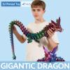 473D Printed Dragon Large 3D Dragon--Bigger Fidget Toy Gift for Kids, Boys, Girls & Adults,Cool Giant Crystal 3-D Printed Animals Desk Decoreaster basket essentials47in blue green purple view 4