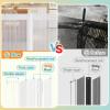 120'' Retractable Baby Gates Extra Wide, 42" Extra Tall Retractable Dog Gate for Doorways,10 Foot Safety Upgrade Extra Long White Retractable Baby Gate for Stairs, Indoor/Outdoor Retractable Gate view 2