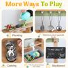 clinmday Kitchen Play Set, Outdoor Wooden Pretend Play Kitchen Set with Stoves, Removable Sink, Faucet, Blackboard, Cooking Accessories, Backyard Garden Toddler KitchenPlayset for Boys Girls Burlywood view 3