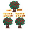 FRCOLOR 3 Sets Felt Tree Math Toy, Number Matching Game for Preschool and Kindergarten, Addition Subtraction Montessori Early Learning Activities view 1