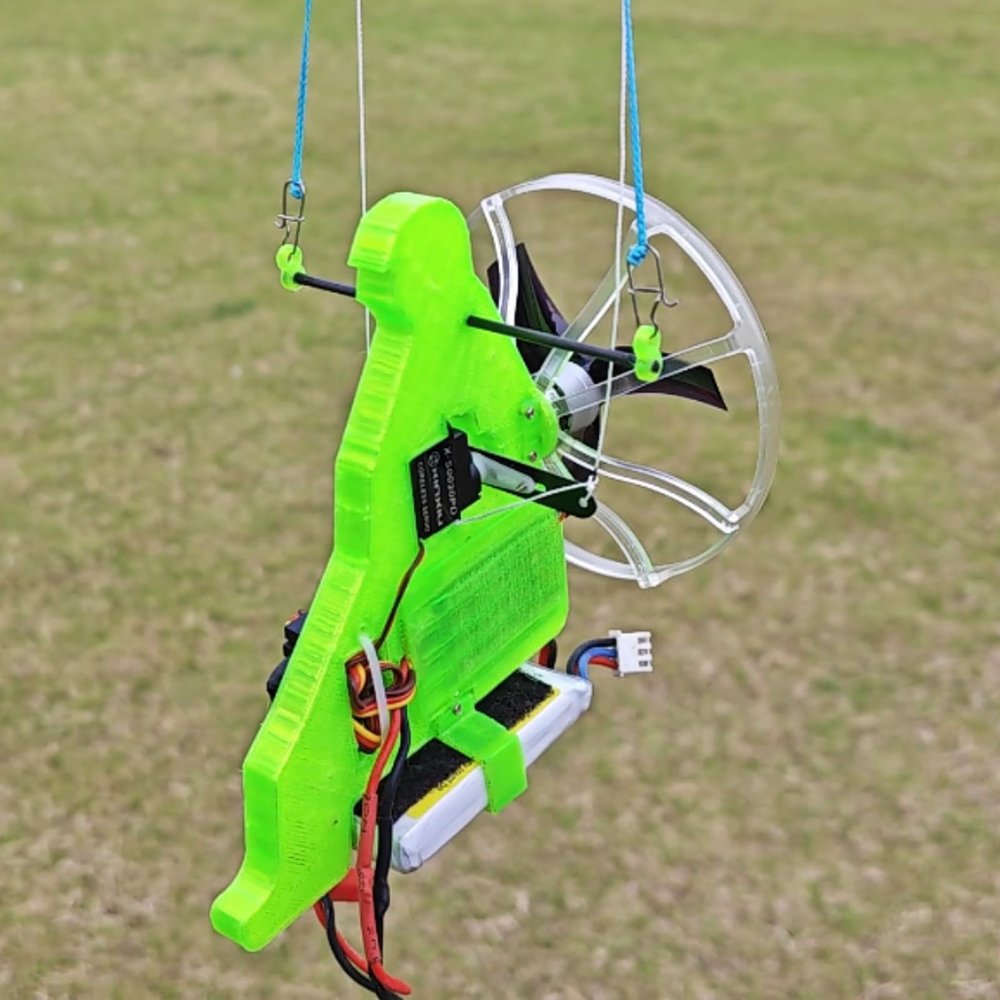 1104 Brushless Motor 12A ESC RC Paraglider Kit 81cm Wingspan Nylon Canopy Powered Flying Model PNP Version for Outdoor Activity(only Paraglider Vehicle)