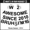 16th Birthday Decorations Boys Banner - 3 Pcs Black Glitter Awesome Since 2010 Bruh I'M 16 Garland Room Decor For Teenagers Cheers To 16 Years Old Party Supplies(Pre-Strung view 2