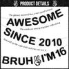 16th Birthday Decorations Boys Banner - 3 Pcs Black Glitter Awesome Since 2010 Bruh I'M 16 Garland Room Decor For Teenagers Cheers To 16 Years Old Party Supplies(Pre-Strung view 3
