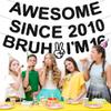 16th Birthday Decorations Boys Banner - 3 Pcs Black Glitter Awesome Since 2010 Bruh I'M 16 Garland Room Decor For Teenagers Cheers To 16 Years Old Party Supplies(Pre-Strung view 4