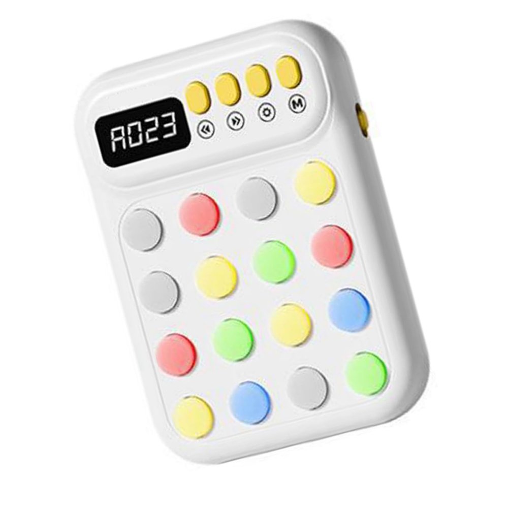 KEXIAO Compact Handheld Memory Training Game Device for Kids with Modifiable Reasoning Riddles and Color Recognition to Increas